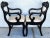 Traditional English Regency Dining Accent Chairs Ebonized Pair For Sale - Image 3 of 12