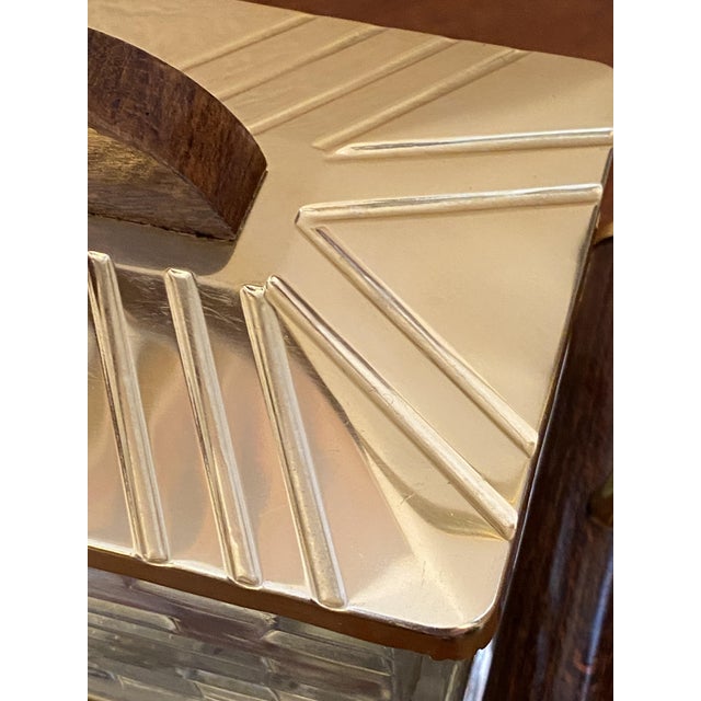 Art Deco Biscuit Tin on Mirrored Tray, 1920s For Sale - Image 4 of 14