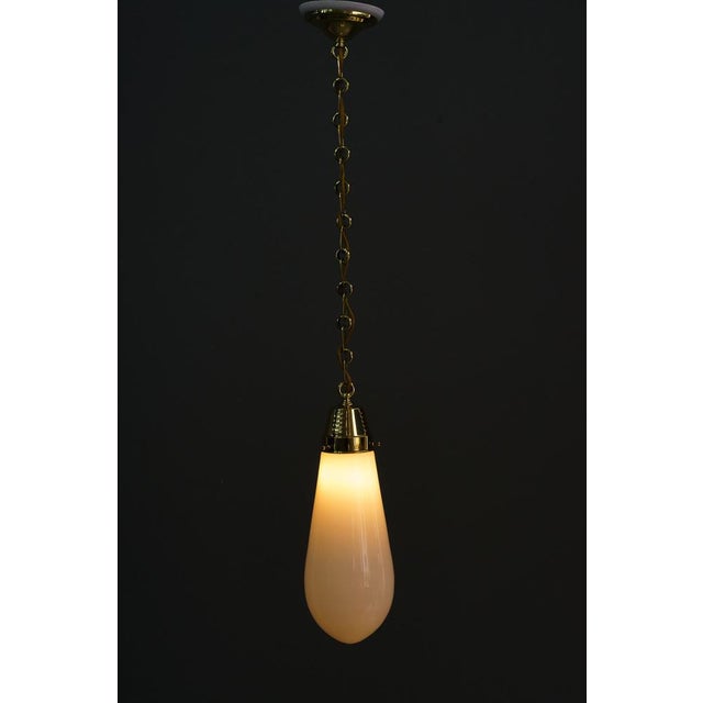 Art Deco Hanging Lamps with Original Glass Shades, Germany, 1920s, Set of 2 For Sale - Image 10 of 11