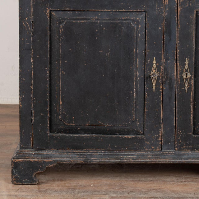 19th Century Swedish Black Painted Pine Sideboard Buffet For Sale - Image 11 of 15