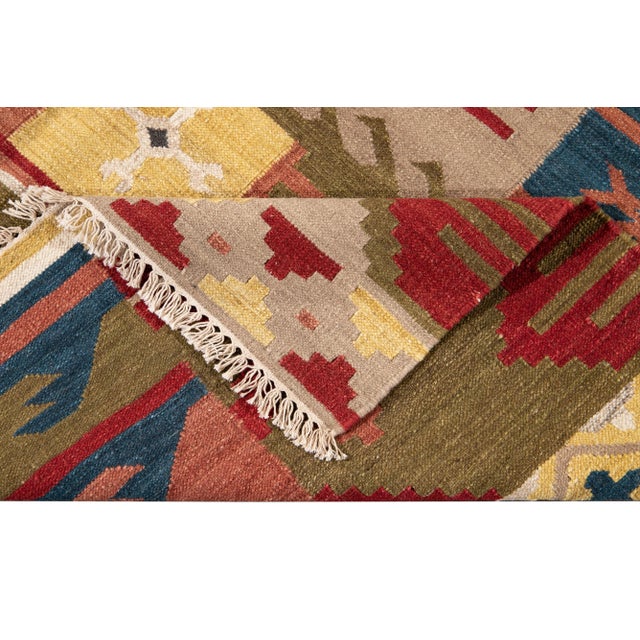 Contemporary 21st Century Contemporary Kilim Rug 6 '7'' X 9' 8''. For Sale - Image 3 of 12
