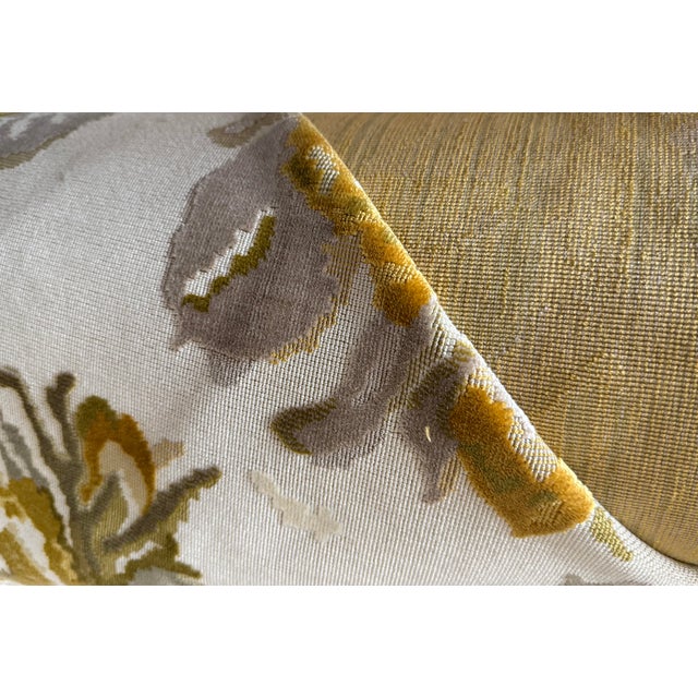 7 Yards of Clarence House Cut Velvet Floral Upholstery Fabric.