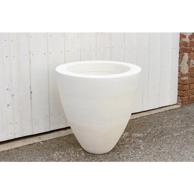 Chalk White Chunky Stone Planter For Sale In Los Angeles - Image 6 of 9
