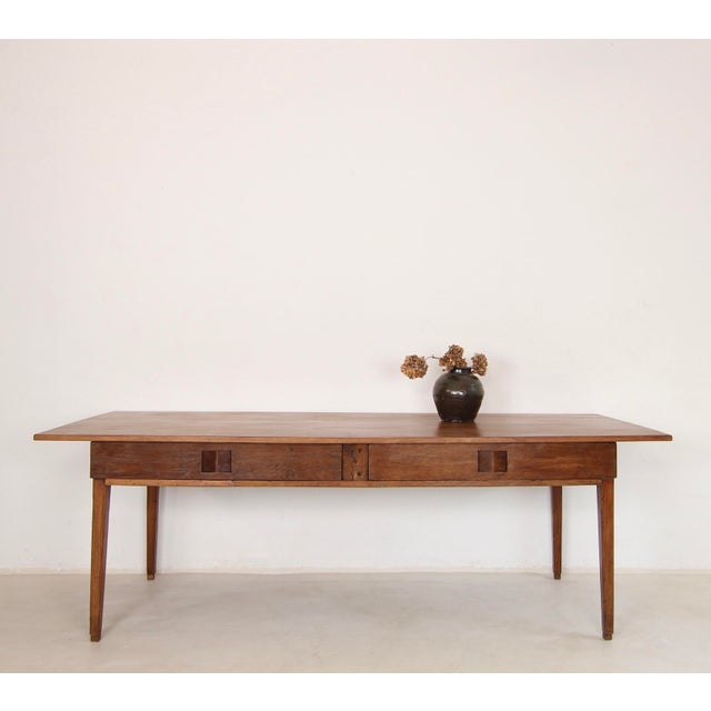 19th Century French Farm Table with Sliding Doors For Sale - Image 4 of 18