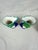 Strutting peacock vases hand painted with blue, green and white details. This is a pre-owned item so please see all...