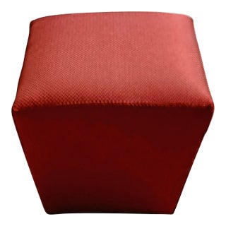 Fabric Upholstery Ottoman Made by Ethan Allen For Sale