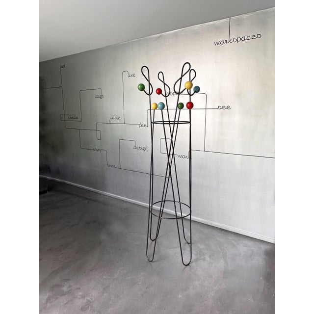 Metal Clé de Sol Coat Rack by Roger Feraud, France, 1950s For Sale - Image 7 of 16