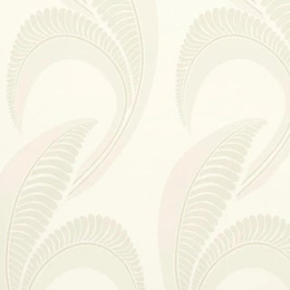Schumacher x Neisha Crosland Banana Leaf Wallpaper in Ivory For Sale
