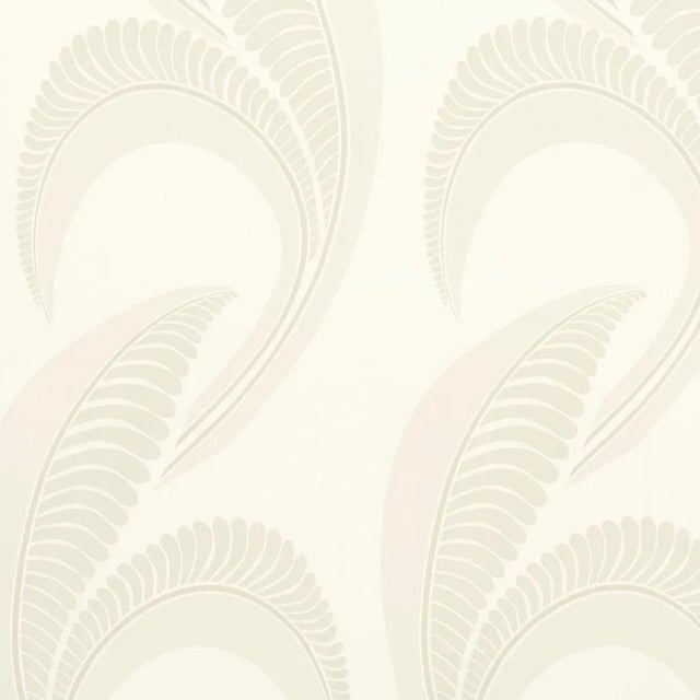 Schumacher x Neisha Crosland Banana Leaf Wallpaper in Ivory For Sale