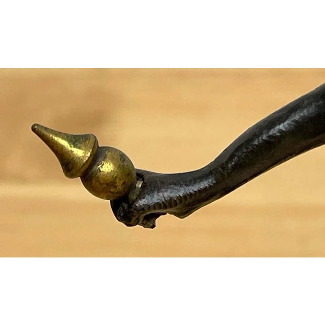 Grand Tour Late 19th Century Diminutive Grand Tour Bronze 'Balancing Faun' on Marble Pedestal - A Pair For Sale - Image 3 of 13