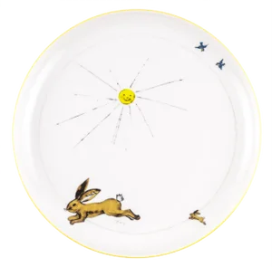 Yellow Porcelain Collection Plate from Litolff, 1946