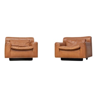 Heli Armchairs in Cognac Leather by Otto Zapf for Knoll Edition, 1980s, Set of 2 For Sale