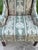 Light Green 1950s Neoclassical Upholstered Wingback Chair For Sale - Image 8 of 11