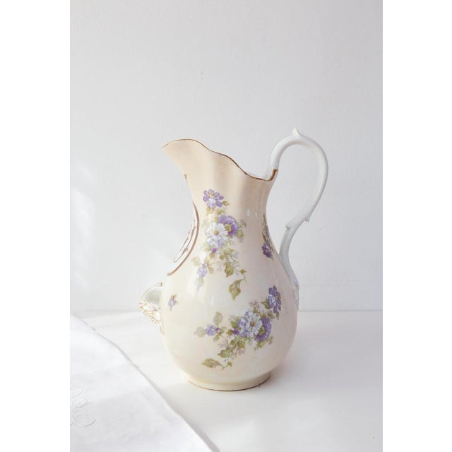 Beige Large 19th Century French Porcelain Ewer, Paris For Sale - Image 8 of 9