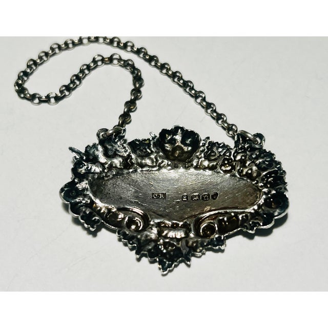 Early 19th Century Sterling Brandy Decanter Label/Bottle Ticket by Charles Rawlings, London, 1828 For Sale - Image 5 of 8