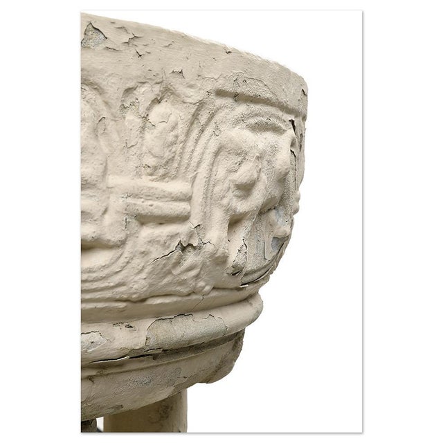Sculpted Stone Exterior Basin with Colonnade For Sale - Image 4 of 8