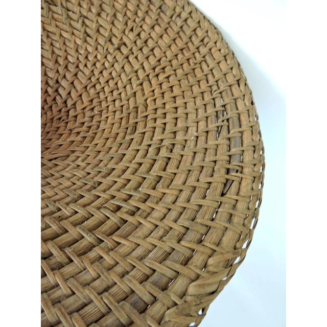 Vintage Woven Rattan Hapao Round Storage Basket or Display Tray, Benquet, the Philippines For Sale - Image 4 of 6