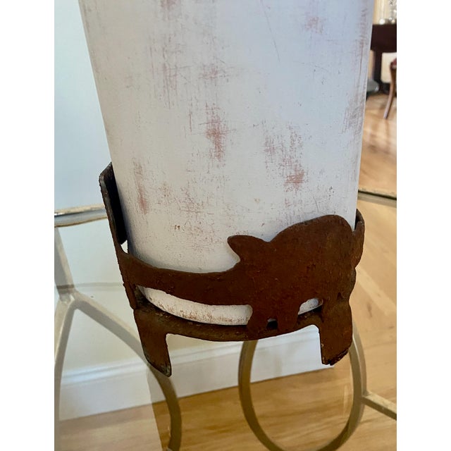 Metal MacKenzie-Childs - Custom Table Lamp in the Style of MacKenzie Childs, a (Proto-Type) For Sale - Image 7 of 11