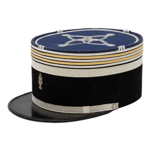 Vintage French Military Academy Officers Hat, Mid Century