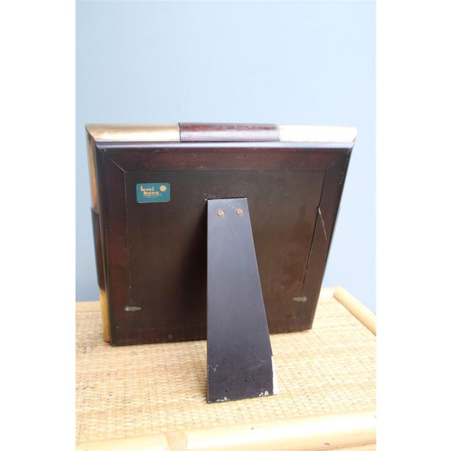 Wooden and Brass Photo Frame, Italy, 1970s For Sale - Image 6 of 12