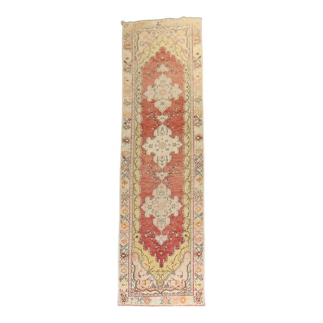 Vintage Oushak Runner - 3'3" x 12'6" For Sale