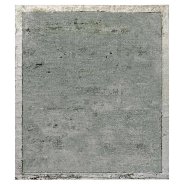 Contemporary Green Handmade Silk Rug by Doris Leslie Blau For Sale
