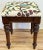 Vintage Upholstered Bombay Company Turned Wood Stool For Sale - Image 4 of 11