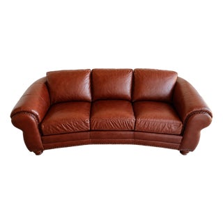 Genuine Leather Sofa – Like New – Premium Full Leather For Sale