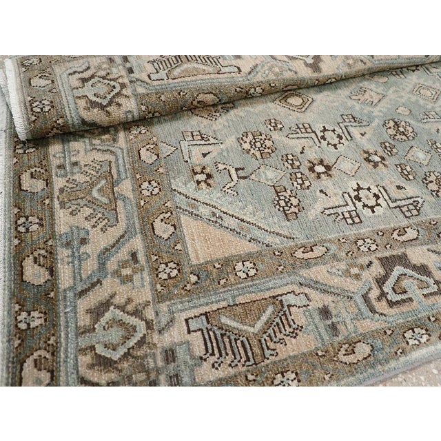 Sand Galerie Shabab Collection Mid-20th Century Persian Malayer Throw Rug For Sale - Image 8 of 8