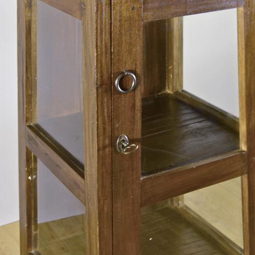 Wood Pyramid-Shaped Teak Display Cabinet with Four Shelves, 1900s For Sale - Image 7 of 9