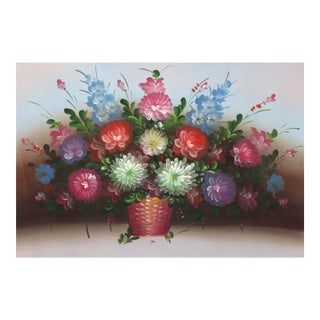 Flowers in Red Basket (8), Chuju Sheng For Sale