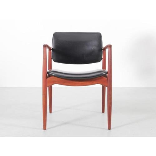 Mid-Century Modern Danish Armchair in Teak Model Captain 66 attributed to Erik Buck, 1950s For Sale - Image 4 of 18