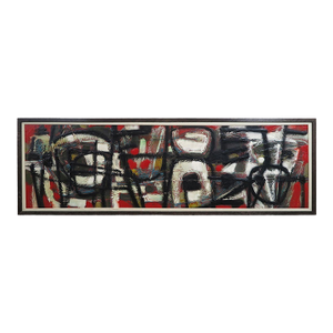 Knud Hørup, Enamel on Copper, Abstract Expressionist Painting, C. 1960s
