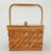 Mid-Century Modern Scandinavian Rosemaling Folk Art Painted Wood Basket Handbag For Sale - Image 3 of 14