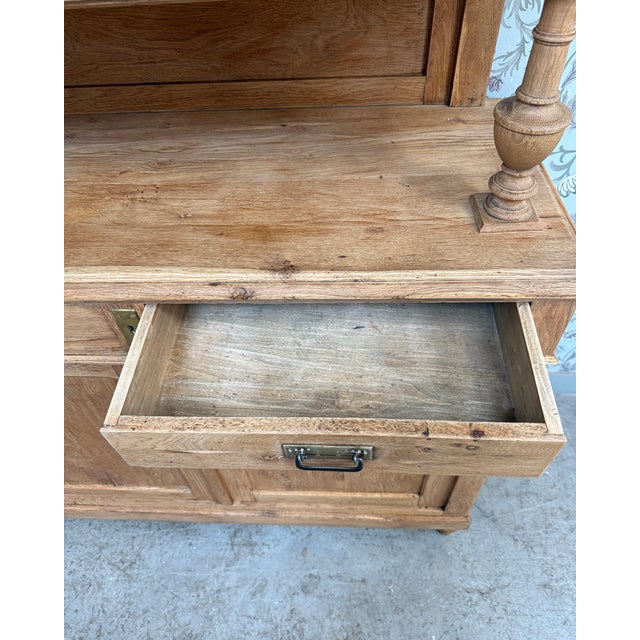Antique Two-Piece Cupboard in Oak, 1890s For Sale - Image 10 of 12