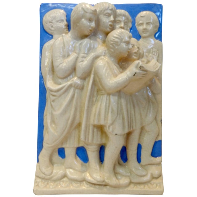 Neoclassical Italian Della Robbia Ceramic Wall Hanging in High Relief For Sale - Image 11 of 11