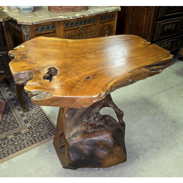 1930s Carved Olive Wood Root Table, 1930s For Sale - Image 5 of 10