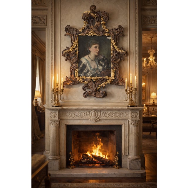 Refined female portrait in oil on canvas by the painter Antonio Zona (Gambellara di Mira, 1814 – Rome, 1892), a...