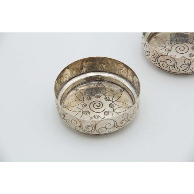 Silver Coasters, Set of 2, in Good conditions. Designed 1920 to 1949