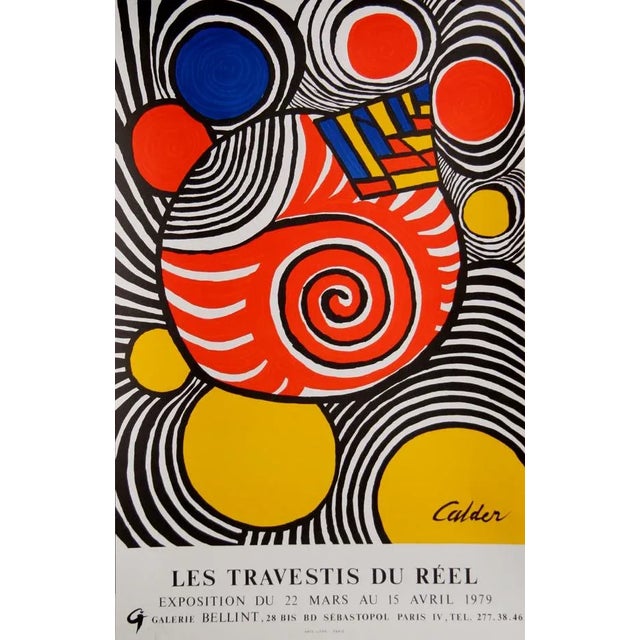 Artist: Alexander Calder (American, 1898-1976) Title: Les Travestis Du Reel Year: 1979 Medium: Poster Size: 32 x 20.5...