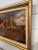 A traditional equestrian oil painting in gilt bamboo frame. A charming vintage equestrian scene depicting two riders on...