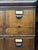 Antique Mahogany 9 Drawer File Cabinet Credenza W/ Art Deco Pulls & Metal Straps For Sale - Image 13 of 14