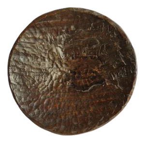 Large Vintage Tharus Nepalese Rustic Wood Plate
