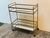 Brass Bar Cart With Mirrored Shelves For Sale - Image 10 of 12