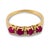 Contemporary Vintage Ruby Diamond 14k Yellow Gold Band, Size 6 For Sale - Image 3 of 5
