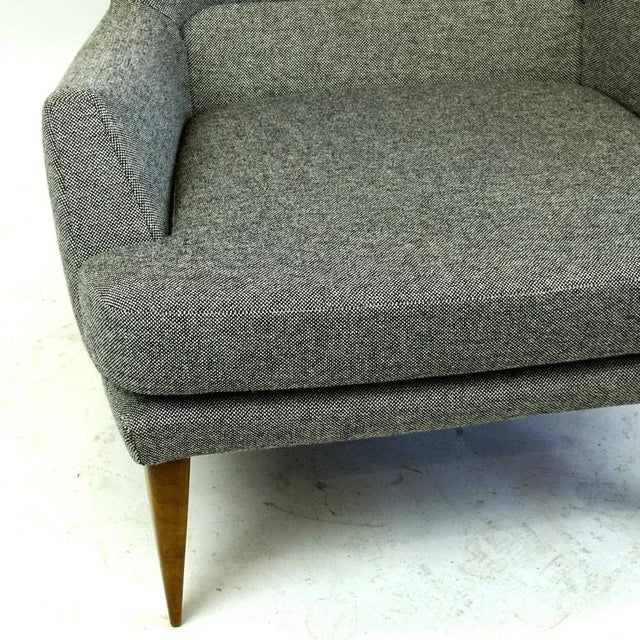 Monumental Grey Austrian Mid-Century Wingback Armchair by Oswald Haerdtl For Sale - Image 9 of 13