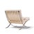 Animal Skin Mies Van Der Rohe for Knoll Mid Century Barcelona White Leather Lounge Chair For Sale - Image 7 of 10
