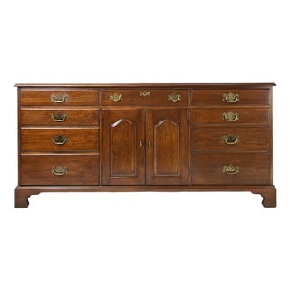 Late 20th Century Henkel Harris Virginia Galleries Solid Wild Black Cherry Triple Dresser For Sale