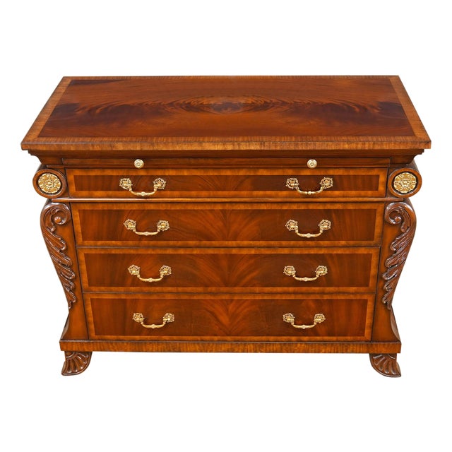 Nvin0619 Vintage Maitland Smith Chest of Drawers For Sale