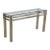 Modern Console Sofa Table Chrome Rectangle With Glass Top Style of Pace or Karl Springer For Sale